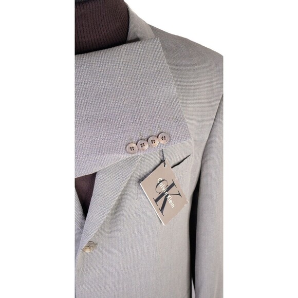 Calvin Klein Sport Coat Three Button Sz 44L Cotton/Wool Jacket Blazer USA Made - Picture 6 of 16
